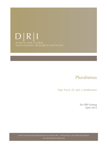 DRI L #5 Pluralismus - Human and Global Development Research