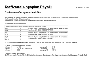 Stoffverteilungsplan Physik - Realschule Georgsmarienhütte