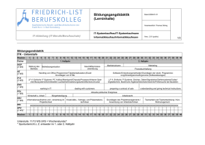 und Lernplan für die IT-Berufe am Friedrich-List