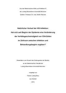 Natürlicher Verlauf der HIV-Infektion: Hat sich seit Beginn der