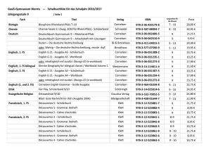 Schulbücher für die Jahrgangsstufe 9 - Gauß