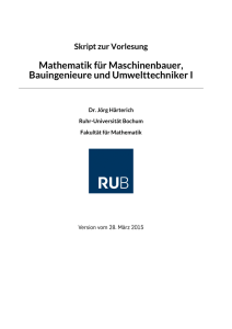 Mathematik für Maschinenbauer, Bauingenieure und