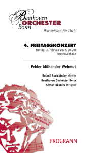 PROGRAMM - Beethoven Orchester Bonn