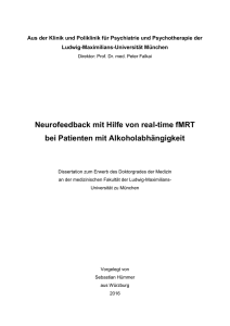 Neurofeedback mit Hilfe von real-time fMRT bei Patienten mit