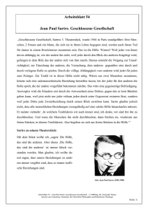 Arbeitsblatt 054 – Jean Paul Sartre – Geschlossene Gesellschaft