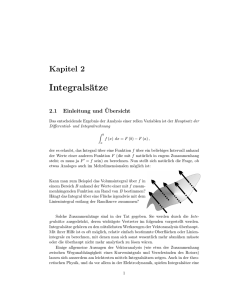 Integralsätze - Mathematics TU Graz