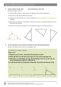 1 Figuren und Körper konstruieren | Kongruente Dreiecke 2 Zur