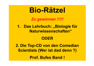 Bio-Rätzel - Ruhr-Universität Bochum
