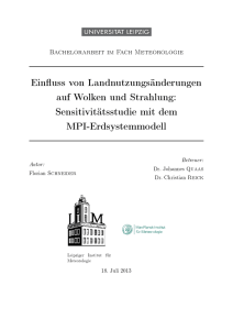 Sensitivitätsstudie mit dem MPI