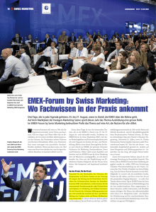 emeX-Forum by Swiss marketing - SIB Schweizerisches Institut für