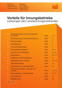 Vorteile für Innungsbetriebe