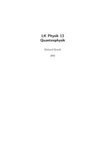 "Quantenphysik" LK g9