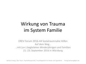 Forum A3: Ehrenamtliche in der Begleitung von traumatisierten