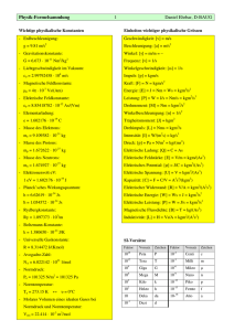 Physik-Formelsammlung II