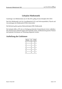 Mathematik - Kantonale Mittelschule Uri