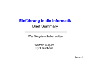 Einführung in die Informatik Brief Summary