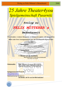 25 Jahre Theater4you Spielgemeinschaft Pusarnitz Prolog zu FELIX