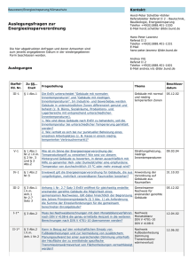 Auslegungsfragen zur Energieeinsparverordnung