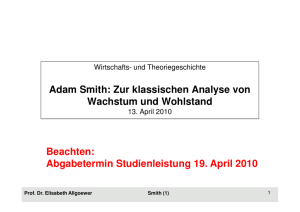 Adam Smith - Universität Hamburg