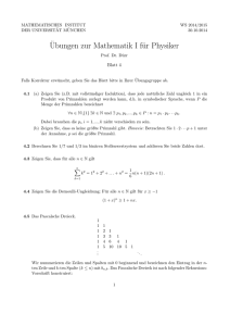 Blatt 4 - Mathematisches Institut