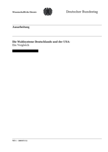 Die Wahlsysteme Deutschlands und der USA