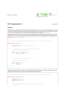 OOP Aufgabenblatt 11