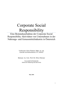 Corporate Social Responsibility