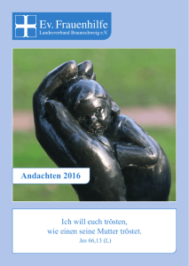 Andachten 2016 - Ev. Frauenhilfe, Landesverband Braunschweig eV