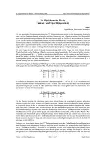 Turnier- und Sportligaplanung