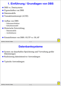 1. Einführung / Grundlagen von DBS