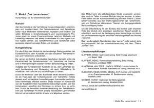 2. Modul „Das Lernen lernen“ - Bildungsserver Berlin