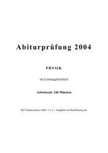 Leistungskurs Physik 2004