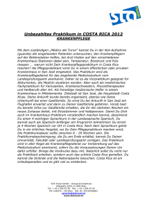 unbezahltes Praktikum in Costa Rica Krankenpflege