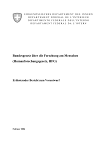 Bundesgesetz über die Forschung am Menschen