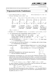 10. Klasse L¨osungen 10 Trigonometrische Funktionen 02