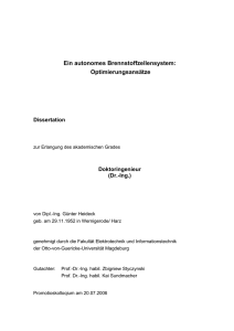 Ein autonomes Brennstoffzellensystem: Optimierungsansätze