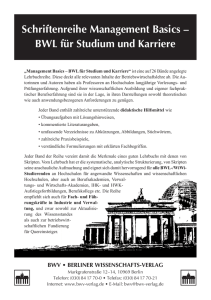 Schriftenreihe Management Basics – BWL für Studium und Karriere