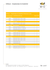 Datenblatt Silikonimplantate