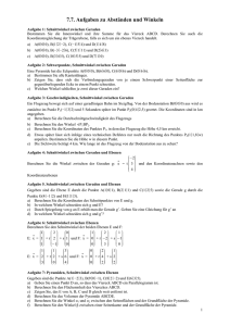 7.7. Aufgaben zu Abständen und Winkeln - Poenitz