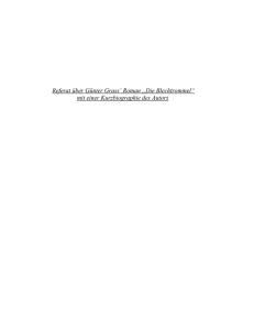 Referat über Günter Grass` Roman „Die Blechtrommel“ mit einer