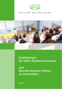 Empfehlungen der GDCh-Studienkommission zum Bachelor