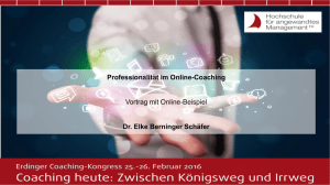 Professionalität im Online-Coaching Vortrag mit Online