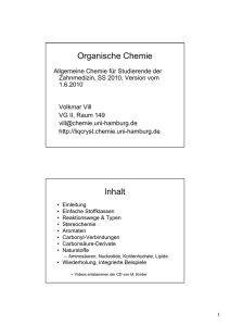 Organische Chemie Inhalt