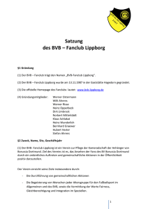 Satzung des BVB – Fanclub Lippborg