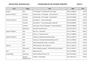 Schulbuchliste für die 7. Klasse - Heinrich-Roth