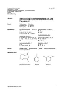 Synthese von Phenolphthalein