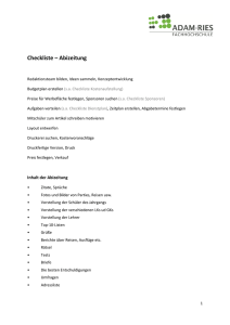 Checkliste – Abizeitung