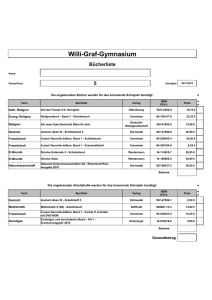 Bücherlisten - Willi-Graf