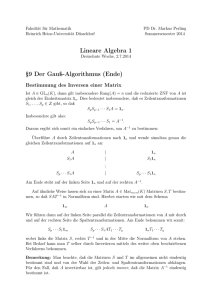 Lineare Algebra 1 §9 Der Gauß-Algorithmus (Ende)