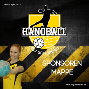 Sponsorenmappe - TSV Schongau Abteilung Handball